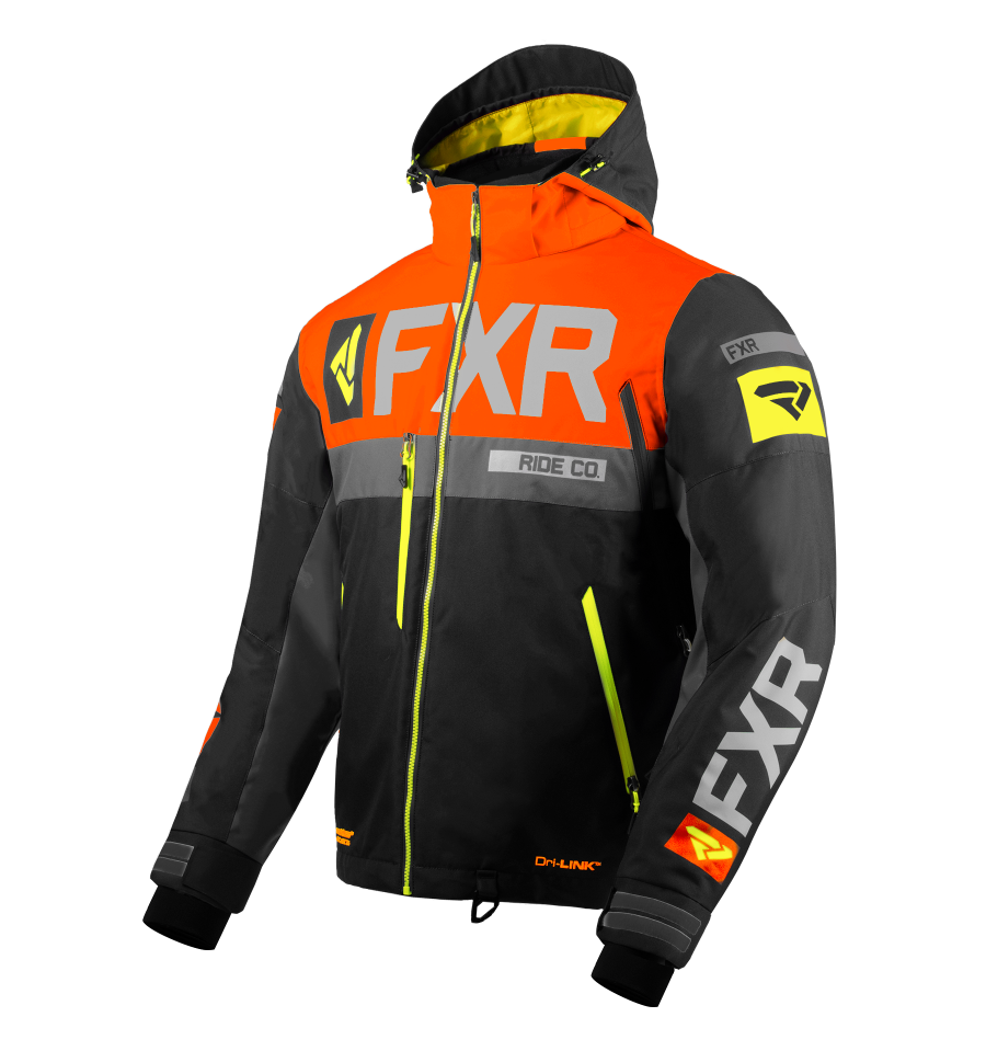 FXR Helium X Jacket Black/Orange/Hi-Vis/Charcoal