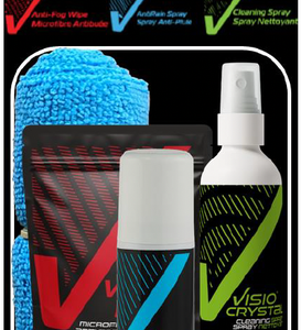 VisioDry Bundle VisioCrystal + VisioDry + VisioFog + Duk - Hjälm och visirKit