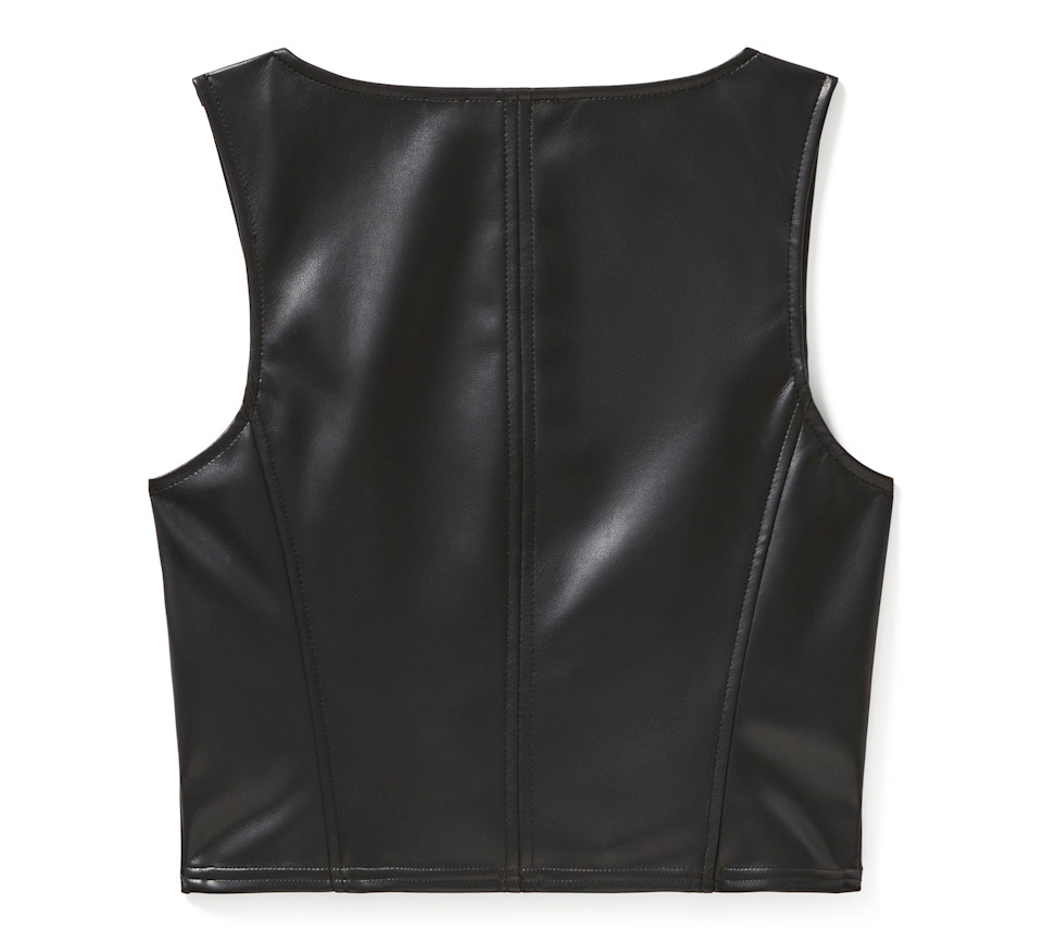 Harley Davidson Women's Zip Me In Faux Leather Bustier - Skinnväst - Bild 2